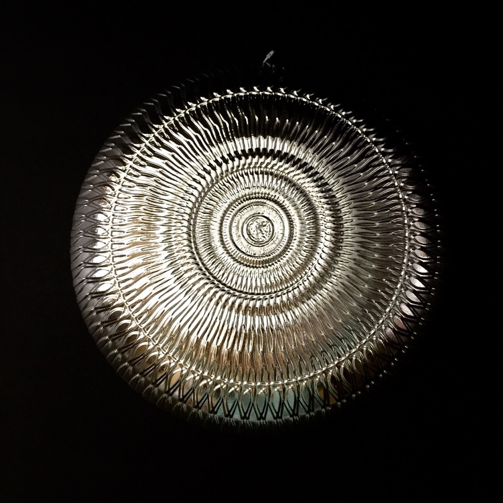 NEW. AZURRA GLASS BOWL WITH 100% GENUINE SILVER - Picture 8 of 14